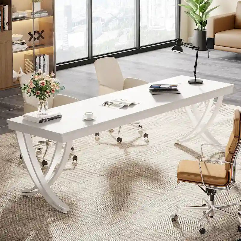 78 Computer Desk for Home Office, Rectangular Writting Table for Study Room